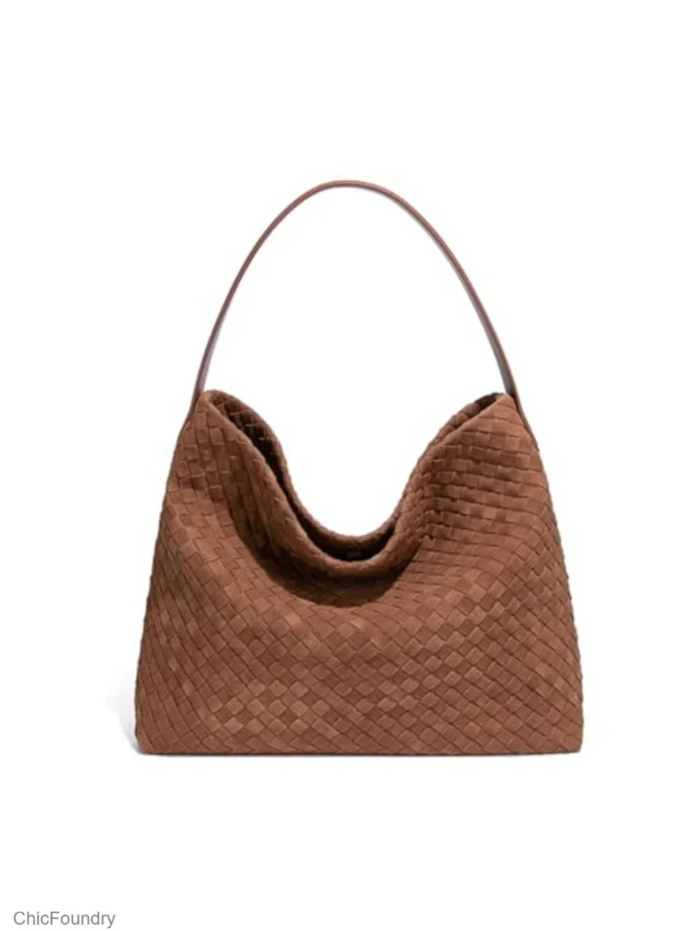 Woven Tote Bag for Women Faux Leather Shoulder Handbag with Removable Strap